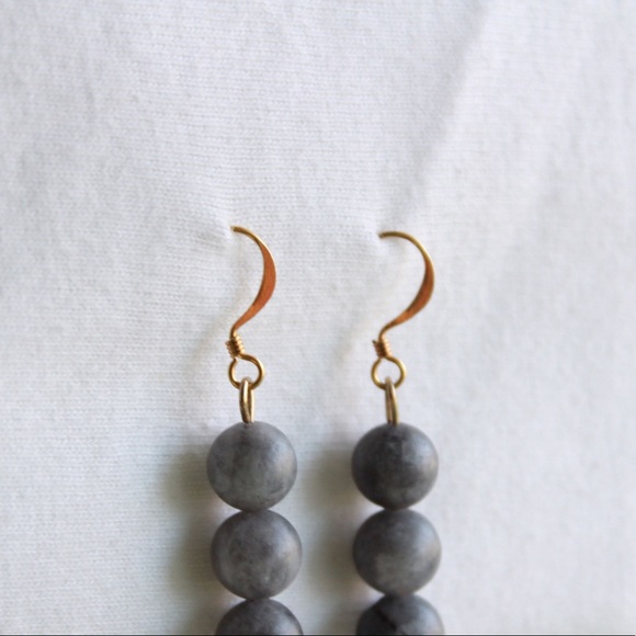 Gold Plated w/ Grey Quartz Stone - Picture 4 of 4